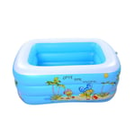 Piscine gonflable carrée pour enfants, piscine de jeu pour bébés, fond à bulles, avec emballage de réparation