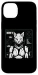 Coque pour iPhone 14 Plus Robot chat Android Cyborg Futuriste Chaton félin