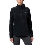 Columbia Women's Benton Springs Half Snap Pullover Fleece Jacket, Black, L Petite