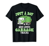 Kids A Boy Who Loves Garbage Trucks Birthday Party Toddlers T-Shirt