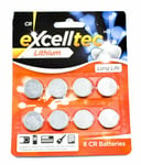 8 X CR 2032 CR 2025 CR 2016 3V Lithium Button Coin Cell Battery Car key Remote