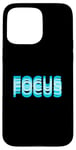 Coque pour iPhone 15 Pro Max Graphisme bleu FOCUS