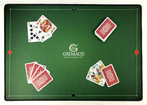 Grimaud – Tapis de cartes néoprène 40 x 60 cm – Tapis de jeu Belote / Poker / Tarot / Coinche – Antidérapant – Glisse des cartes parfaite, Vert