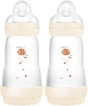 MAM Easy Start Self Sterilising Anti-Colic Baby Bottle Pack of 2 2 x 260 ml, MAM