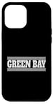 iPhone 14 Pro Max Vintage Green Bay Checkered Racing Flag Varsity Green Bay Case