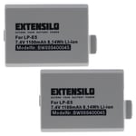 2 Batteries pour Canon EOS Rebel T1i Kiss X3 Rebel XS Kiss X2 1100mAh