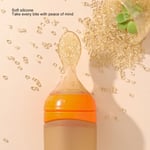 Squeeze Feeding Spoon Multifuntional Squeeze Cereal Feeder With Dust Cover For