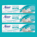 3x Nair MOISTURISING Hair Remover Cream LEGS & BODY For All Hair Types 100ml