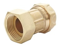 SOMATHERM FOR YOU, Raccord laiton droit pour tube PE Ø25, écrou tournant 20/27, serrage extérieur, joint torique EPDM, étanchéité optimale, usage eau potable, pression 20 bars