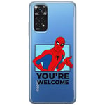 ERT GROUP mobile phone case for Xiaomi REDMI NOTE 11T/ 11S 5G/ POCO M4 PRO 5G original and officially Licensed Marvel pattern Spider Man 030, partially transparent