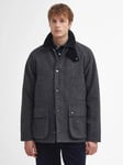 Barbour Bedale Wool Jacket, Charcoal/Greenloch