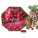 Christmas Tea Light Candle Advent Calendar 24 Festive Countdown Scented Candles