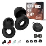 Hushhd Ear Plugs for Sleep & Ear Defenders -27dB Noise Cancelling Ear Plugs for Sleeping, Soft and Reusable Noise Reduction Ear Plugs for Concerts, Earplugs for Sleep, Snoring & Travel (Black)