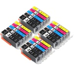 20 Ink Cartridges (5 Set) for Canon PIXMA MG5750 MG6851 MG7753 TS6050 TS8053