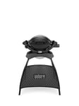 Weber Q1000 Gas Grill Barbeque with Stand | BBQ Grill & Char Griller | Cast Aluminium Lid Cover & Body | Portable Premium Classic Free-Standing Gas BBQ - Black (50010374)