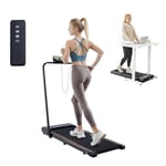 VEVOR Tapis de Course sous Bureau, Tapis de Marche Pliable et Portable, 2,5 HP, Vitesse 1-10 km/h, Capacité de Charge 120 kg, avec Poignée, Télécommande et Écran LED, pour Maison, Bureau, Gym