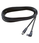 Poly Pool PP0622.1S TV Coaxial Cable-Antenna, Axial Plug 90° Ø Male Diameter 9.5 mm, 5 m, Black, Plastic Copper