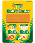 CX Crayola liitu 2x12 kpl valkoinen-väri+sieni 51-6009