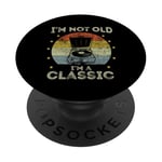 Tourne-disque rétro vintage I'm Not Old I'm Classic Meme Funny PopSockets PopGrip Adhésif