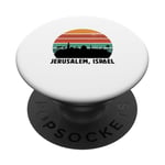 Jerusalem Israel Skyline Jewish Israeli Souvenir Women Men PopSockets Adhesive PopGrip