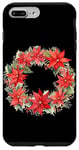 Coque pour iPhone 7 Plus/8 Plus Poinsettia Rouge Vert Noël Hiver Fleur Vacances