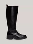 Tommy Hilfiger Leather Long Boots, Black