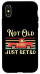 Coque pour iPhone X/XS Not Old Just Retro – Voiture classique rouge vintage Pickup Truck