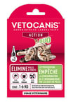 Vetocanis - Action Duo Pipette Anti-Puces Anti-Tiques Chat - Traitement et Protection Antiparasitaire Chat 1-6 kg et Habitat - Boîte de 2 pipettes