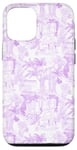 Coque pour iPhone 12/12 Pro Toile de vacances italienne Mauve Preppy