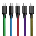 Micro USB Cable 2M, 5 Pack Micro USB Fast Charging Data Sync Mobile Phone Charger Cord for Android, Samsung Galaxy S6 and S7 Nexus HTC LG Kindle Power Bank and More