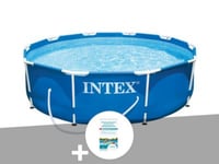 Kit piscine tubulaire Intex Metal Frame ronde 3,05 x 0,76 m + Kit de traitement au chlore