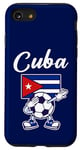 iPhone SE (2020) / 7 / 8 CUBA - Dabbing Football Soccer Ball Cuban Flag - Fun Gift Case