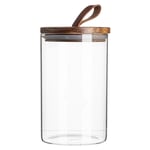 Scandi Storage Jar with Leather Loop Lid 1 Litre