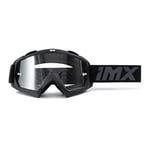 IMX RACING MUD Lunettes de protection pour moto | Lentille transparente | Lentille anti-buée et anti-rayures | Bande avec impression en silicone | Trois couches de mousse | Une lentille incluse