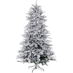 Vit Grön Julgran 180 cm - BIGBUY JUL - PVC Metall Polyeten Snowy