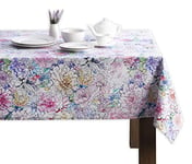 Maison d' Hermine Floral Love Nappe 100% Coton pour Cuisine, dîner, Plateau de Table, décoration de fêtes, Mariage, fête mèress, Printemps/été (Rectangle, 160cm x 220cm)