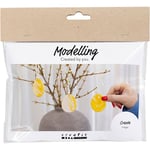 Mini DIY Kit Modellering, egg, lys gul, pastellfarger, 1 pk.