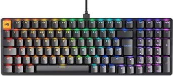 Glorious Gaming GMMK 2 Full Size (96%) - Mechanical Gaming Keyboard, Aluminium Frame, Customisable, Doubleshot Caps, Fox Switches, Per Key RGB, Full NKRO, English UK QWERTY Layout - Black