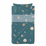 Jeu de draps HappyFriday HF Mini Universe Multicouleur Lit de bébé 2 Pièces