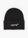 Levi's Unisex Knitted Cuff Beanie ~ Wordmark regular black