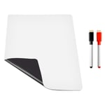 Magnetisk whiteboard med pennor och whiteboard i flera färger white