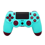HALASHAO Ps4 controller camo, Wireless Controller fourth generation PS4 controller wireless controller with LED light strip, Multicolored optional ps4 controller with a common key,berry blue