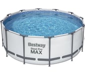 BESTWAY 12ft x 48" Steel Pro Max BW56420GB-21 Round Swimming Pool - Grey