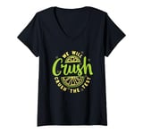 Womens We Will Crush The Test Lemon Funny Motivation Quote Teacher V-Neck T-Shirt