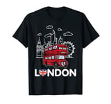 London Famous Landmarks Souvenirs UK flag king Coronation T-Shirt