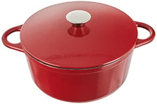 IBILI - Cocotte ronde rouge, 24 x 11,5 cm, Fonte, Compatible avec l’induction