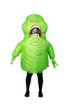 Smiffys Ghostbusters Inflatable Slimer Costume for Adults, All-in-One with Self-Inflating Fan, Green, Officially Licensed with Ghostbusters Badges, Ideal for 80s Themed Halloween Parties and Students