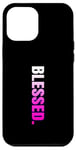 Coque pour iPhone 12 Pro Max Pink Blessed. Graphique vertical en couleur rose