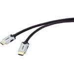 Speaka Professional - Câble de raccordement hdmi Fiche mâle hdmi-a, Fiche mâle hdmi-a 0.50 m noir SP-9063160 8K uhd Câble