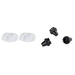 Polti PAEU0318 - Kit de 2 housses pour aspirateur Lecoaspira et Vaporetto & Polti Vaporetto Lot de 3 brosses rondes Noir